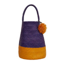 Bolsa Palha Maxi Bóia Lambari Amarelo e Azul