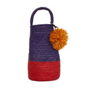 Bolsa Palha Mini Bóia Lambari Azul e Vermelho