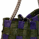 Bolsa Tote Bag Leblon - Cor Verde Musgo e Violeta 2