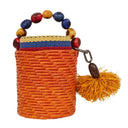 Bolsa de Palha Redonda Bucket Bag Maraú - argila