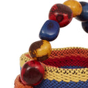Bolsa de Palha Redonda Bucket Bag Maraú - argila Detalhe