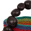 Bolsa de Palha Redonda Bucket Bag Maraú – verde musgo Detalhes