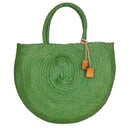 Bolsa de palha redonda Corumbau - Verde Pântano
