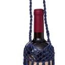 Detalhes - Porta Vinho Macramê  - Cor Azul
