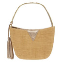 Bolso Hobo Proa Artesanal - Beige y Dorado