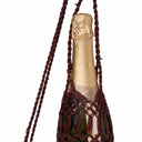 Porta Vinho Macramê  - Cor Marrom Detalhes