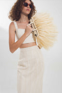 Bardot small straw bag