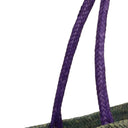 Shopping Bag Alter do Chão - Verde Chumbo e Violeta Detalhes