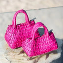 Bolsa de palha Atol - pink