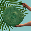 Bolsa de palha redonda Corumbau - Verde Pântano